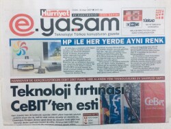 Hürriyet Gazetesi Yaşam Eki 30 Mart 2007 - Teknoloji Rüzgarı Cebitte Esti GZ43365 - 1