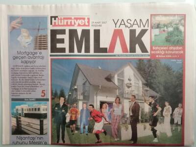 Hürriyet Gazetesi Yaşam Emlak Eki 29 Mart 2007 Şöhretler Şimdi De Projeleriyle Yarışıyor - GZ44325 - 2