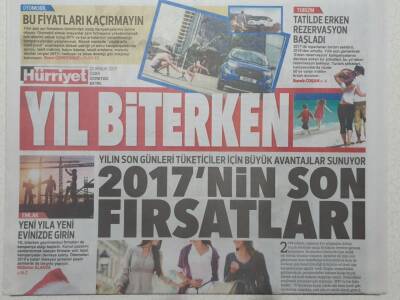 Hürriyet Gazetesi Yıl Biterken Eki 22 Aralık 2017 - 2017 nin Son Fırsatları GZ53008 - 1