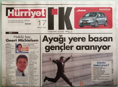 Hürriyet IK Gazetesi 17 Nisan 2005 Güler Sabancının Koçluğunu Yapıyor -GZ37890 - 1