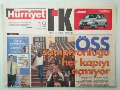 Hürriyet IK Gazetesi 19 Haziran 2005 Türk Turizmi İçin Çalışmak İstiyorum -GZ33114 - 1