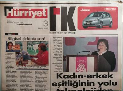 Hürriyet İK Gazetesi 3 Nisan 2005 Eyvah! Gates İnzivadan Çıktı - GZ44577 - 1