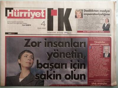 Hürriyet İK Gazetesi 4 Eylül 2005 Zor İnsanları Yönetin Başarı İçin Sakin Olun- GZ44138 - 2