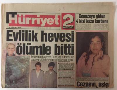 Hürriyet Karadeniz 2 Gazetesi - 31 Ekim 1993 - Trabzon Spor Sürgünde GZ25292 - 1