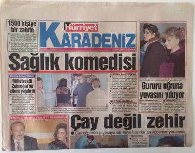 Hürriyet Karadeniz Gazetesi 2 Ekim 1993 - Çay Değil Zehir Çay Çöplerini Piyasaya Sürmeye Hazırlanan Vicdansız Yakalandı - GZ16959 - 2