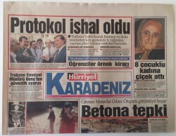 Hürriyet Karadeniz Gazetesi 29 Haziran 1993 - Giresun Mimarlar Odası Otapark Görüntüyü Bozar Yer Altına Yapılsın Önerisi - GZ16956 - 2