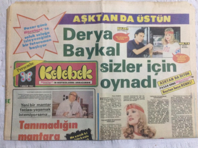Hürriyet Kelebek Eki 1 Aralık 1983 - Derya Baykal Sizler İçin Oynadı - GZ21015 - 1
