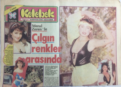 Hürriyet Kelebek Eki 16 Eylül 1983 - Meral Zerenle Çılgın Renkler Arasında - GZ21009 - 1