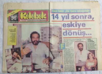 Hürriyet Kelebek Eki 30 Ağustos 1983 - Ajda Emelin Mirasını Yiyor, Fikret Hakan Yine Tiyatro Sahnelerinde - GZ21004 - 1