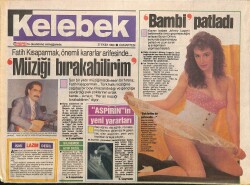 Hürriyet Kelebek Gazetesi 27 Ekim 1990 - Fatih Kısaparmak Önemli Kararlar Arifesinde - Hülya Koçyiğit: Ruhumu Susturmak İstiyorum GZ3832 - Gökçekoleksiyon
