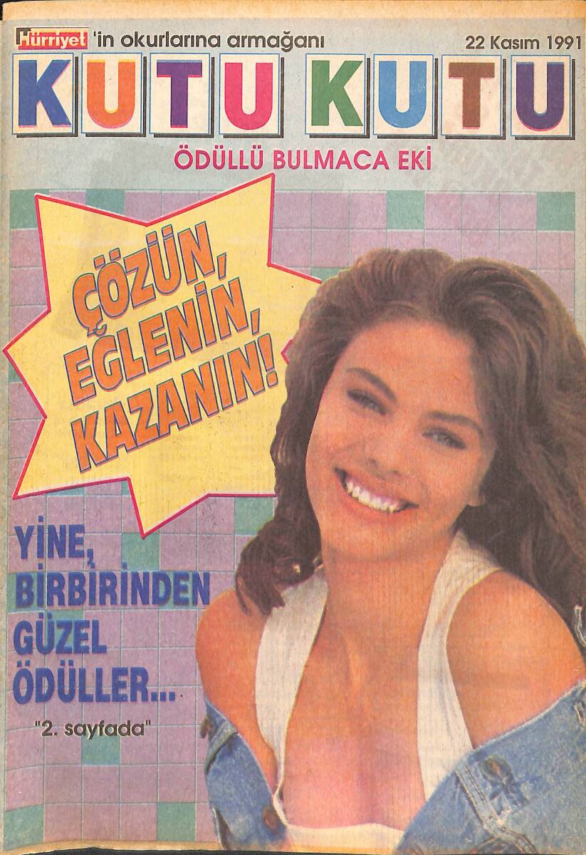 Hürriyet Kutu Kutu Bulmaca Sayı 24 - 22 Kasım 1991 NDR88022 - 1