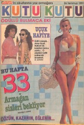 Hürriyet Kutu Kutu Bulmaca Sayı 5 - 26 Temmuz 1991 NDR88026 - Gökçekoleksiyon