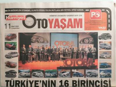 Hürriyet Oto Yaşam Gazetesi 11 Mart 2009 Türk Gencin Buruk Başarısı - GZ44608 - 2