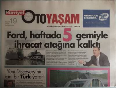 Hürriyet Oto Yaşam Gazetesi 19 Mayıs 2004 Yeni Discoverye Türk İmzası -GZ44833 - 2