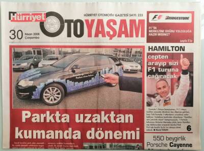 Hürriyet Oto Yaşam Gazetesi 30 Nisan 2008 Parkta Uzaktan Kumanda Dönemi - GZ44149 - 2