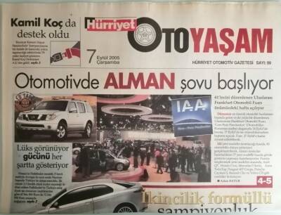 Hürriyet Oto Yaşam Gazetesi 7 Eylül 2005 Otomotivde Alman Şovu Başlıyor -GZ44809 - 1