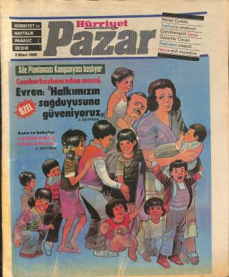 Hürriyet Pazar Dergisi 2 Mart 1986 - Raquel Welchten Son Numara NDR77956 - 1