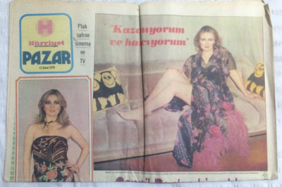 Hürriyet Pazar Eki 12 Şubat 1978 - Serpil Barlos Bir Yılda Terzisine 200 Bin Lira Ödedi - GZ19969 - 1