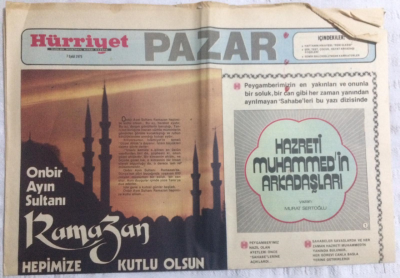 Hürriyet Pazar Eki 7 Eylül 1975 - Hazreti Muhammedin Arkadaşları - GZ19997 - 1