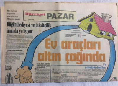 Hürriyet Pazar Eki 7 Kasım 1976 - Tvde Af Çıktı Ama Demirağ Ve Karaca Yine Aforozlu - GZ21000 - 1