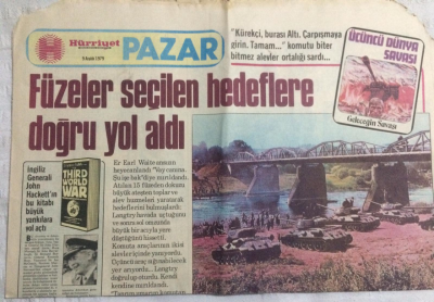 Hürriyet Pazar Eki 9 Aralık 1979 - Füzeler Seçilen Hedeflere Doğru Yol Aldı - GZ19999 - 1