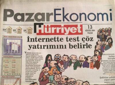 Hürriyet Pazar Ekonomi Gazetesi 13 Ağustos 2000- Palm Artık Türkçe GZ45027 - 1