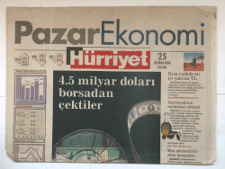 Hürriyet Pazar Ekonomi Gazetesi 25 Haziran 2000 - 4.5 Milyar Doları Borsadan Çektiler GZ5385 - 2