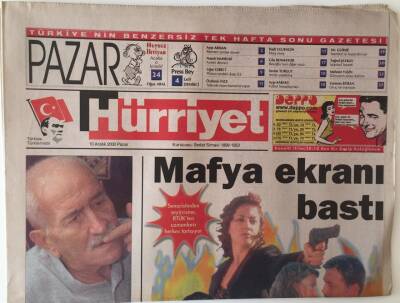 Hürriyet Pazar Gazetesi 10 Aralık 2000 - Mafya Dizileri Ekranı Bastı Deli Yürekin 9 İlkesi Elden Ele Dolaşıyor GZ16665 - 1