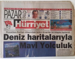 Hürriyet Pazar Gazetesi 16 Temmuz 2000 - Deniz Haritalarıyla Mavi Yolculuk Kuşadası - Kemer Rotasındaki Bütün Limanlar Bir Kitapta Toplandı GZ16663 - 2