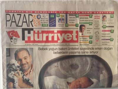 Hürriyet Pazar Gazetesi 24 Ağustos 1997 - Bebek Yoğun Bakım Üniteleri Sayesinde Erken Doğan Bebeklerin Yaşama Şansı Artıyor GZ16700 - 1