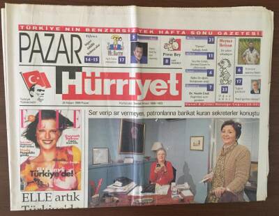 Hürriyet Pazar Gazetesi 25 Nisan 1999 - Başörtüsü Suni Gündem GZ6966 - 2