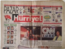Hürriyet Pazar Gazetesi 26 Eylül 1999 - Dünyanın En Büyük Kanalı Yayın İçin Türkiyeyi Seçti GZ16652 - 1