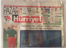 Hürriyet Pazar Gazetesi 27 Temmuz 1997 - Alaçatı Sahilleri , Pek Çok Ülkeden Sörfçüyü Dördüncü Kez Buluşturdu GZ16702 - 1