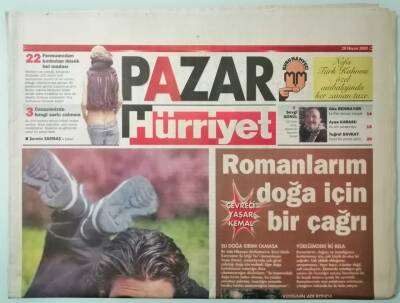 Hürriyet Pazar Gazetesi 28 Nisan 2002 Gündem Atağı Yapan Emrah Asunun Beynini Sevdim -GZ33495 - 1