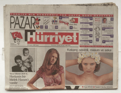 Hürriyet Pazar Gazetesi 29 Kasım 1998 - Duygu Dikmenoğlu Yeni ilahe GZ5767 - 1