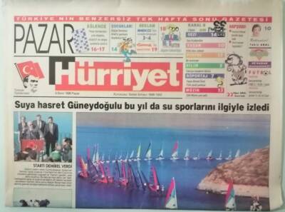 Hürriyet Pazar Gazetesi 6 Ekim 1996 Suya Hasret Güneydoğulu Bu Yıl Da Su Sporlarını İlgiyle İzledi -GZ37286 - 1