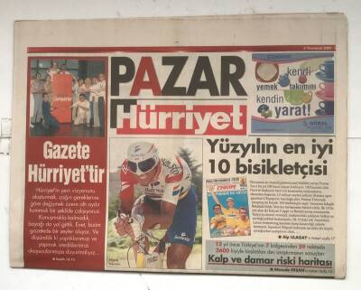 Hürriyet Pazar Gazetesi 6 Temmuz 2003 - Yüzyılın En İyi 10 Bisikletçisi GZ8191 - 1