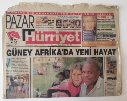 Hürriyet Pazar Gazetesi 9 Nisan 1995 - Güney Afrika da Yeni Hayat GZ11057 - 1