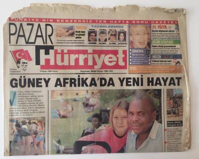 Hürriyet Pazar Gazetesi 9 Nisan 1995 - Güney Afrika da Yeni Hayat GZ11057 - 1