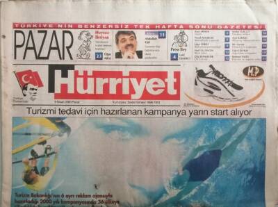 Hürriyet Pazar Gazetesi 9 Nisan 2000 Hasan Pulur İlk Kez Anlattı -GZ44403 - 1