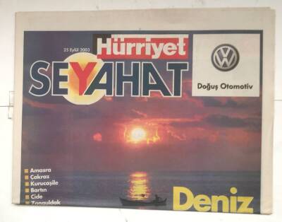 Hürriyet Seyehat Gazetesi 25 Eylül 2003 - Deniz Kokan Evler Diyarı GZ8189 - 1