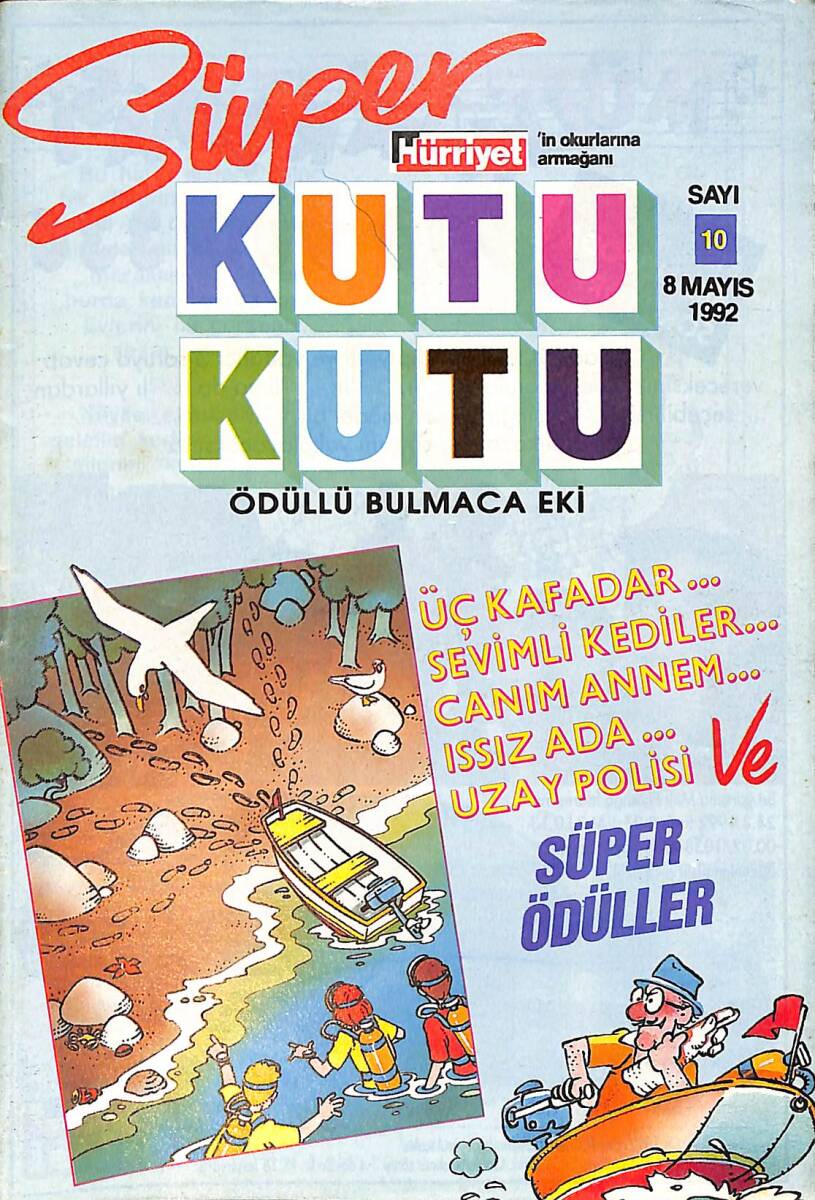 Hürriyet Süper Kutu Kutu Bulmaca Sayı 10 - 8 Mayıs 1992 NDR93996 - 1