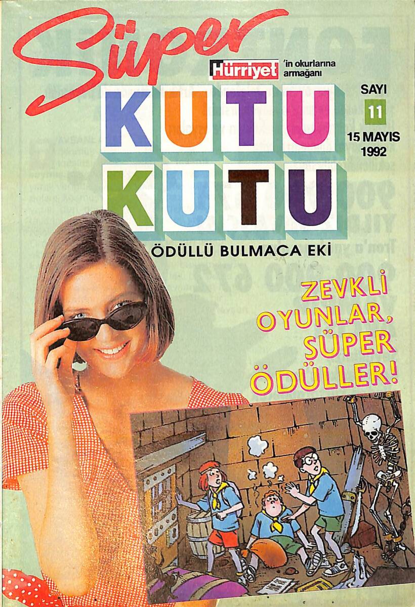 Hürriyet Süper Kutu Kutu Bulmaca Sayı 11 - 15 Mayıs 1992 NDR93995 - 1