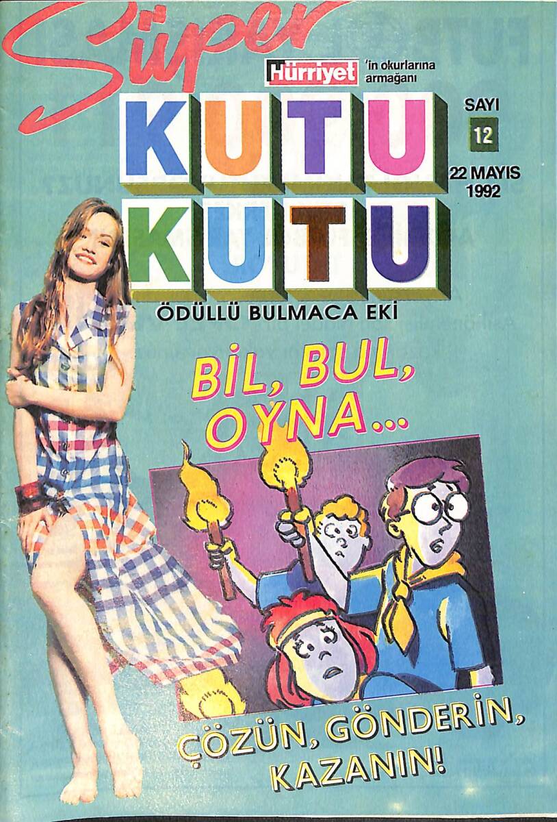 Hürriyet Süper Kutu Kutu Bulmaca Sayı 12 - 22 Mayıs 1992 NDR93994 - 1