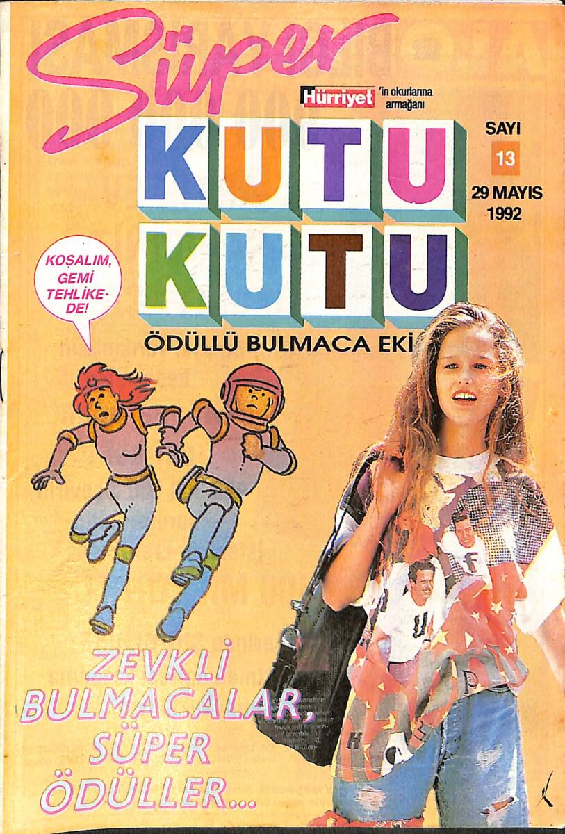 Hürriyet Süper Kutu Kutu Bulmaca Sayı 13 - 29 Mayıs 1992 NDR93993 - 1