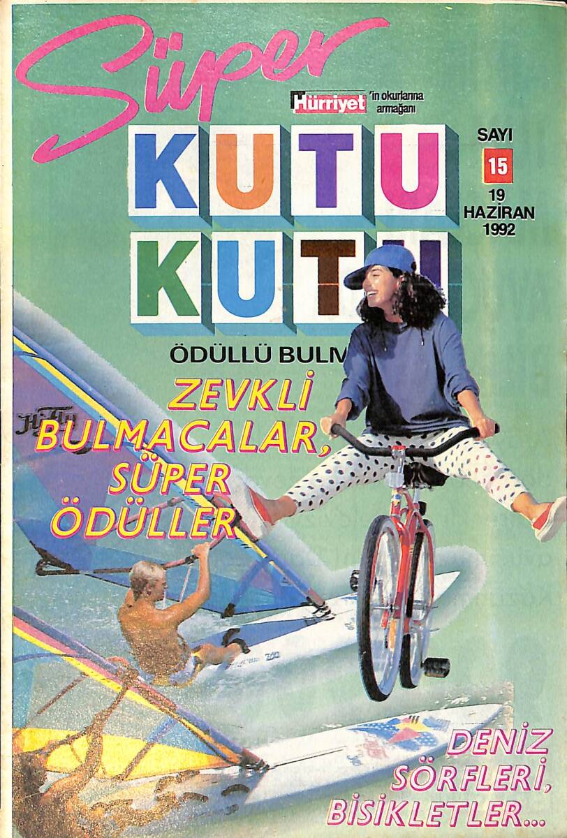 Hürriyet Süper Kutu Kutu Bulmaca Sayı 15 - 19 Haziran 1992 NDR93978 - 1
