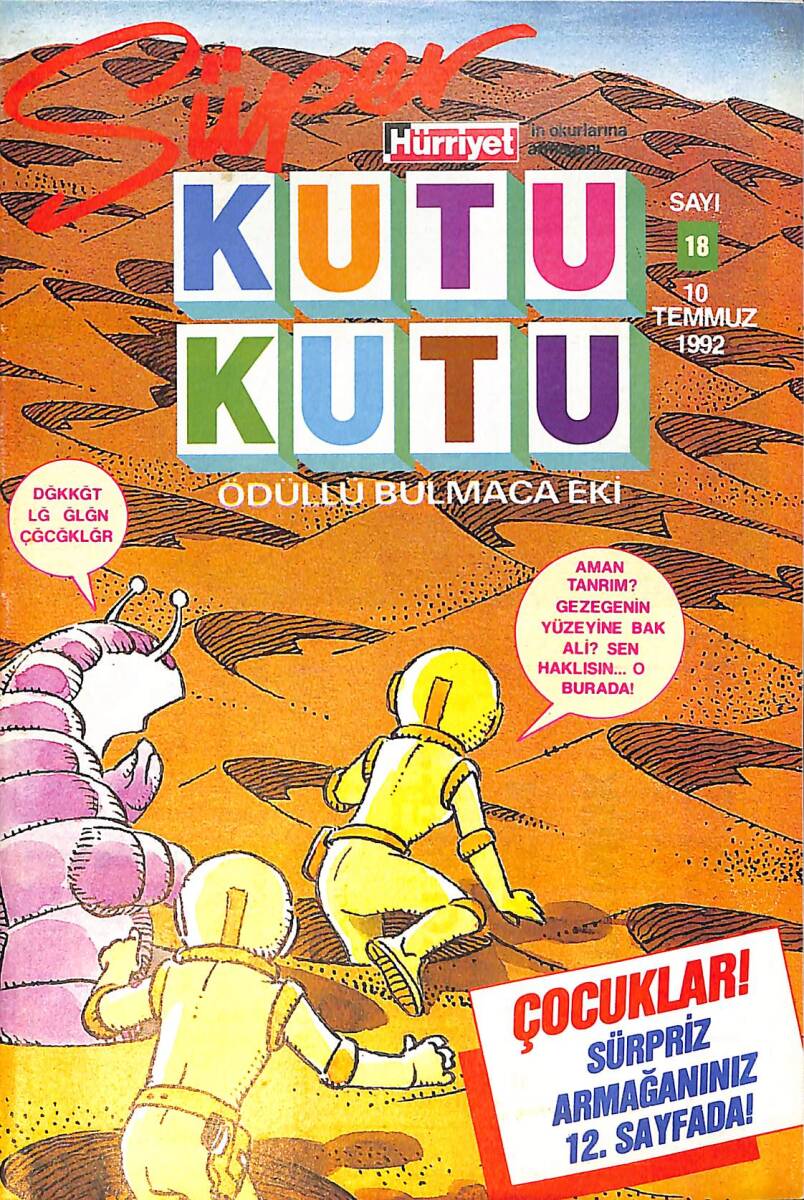 Hürriyet Süper Kutu Kutu Bulmaca Sayı 18 - 10 Temmuz 1992 NDR93981 - 1