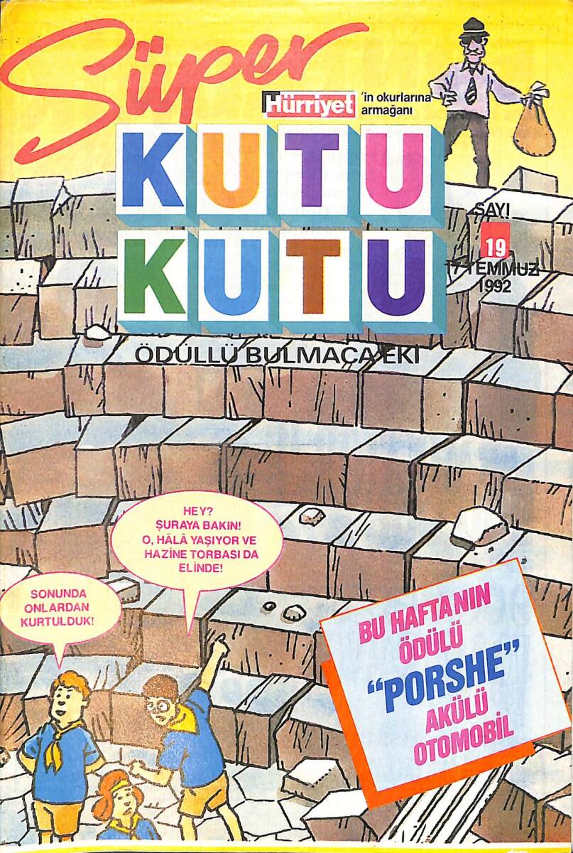 Hürriyet Süper Kutu Kutu Bulmaca Sayı 19 - 19 Temmuz 1992 NDR93982 - 1