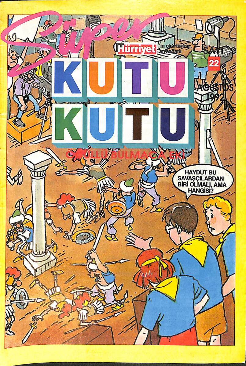 Hürriyet Süper Kutu Kutu Bulmaca Sayı 22 - 7 Ağustos 1992 NDR93989 - 1