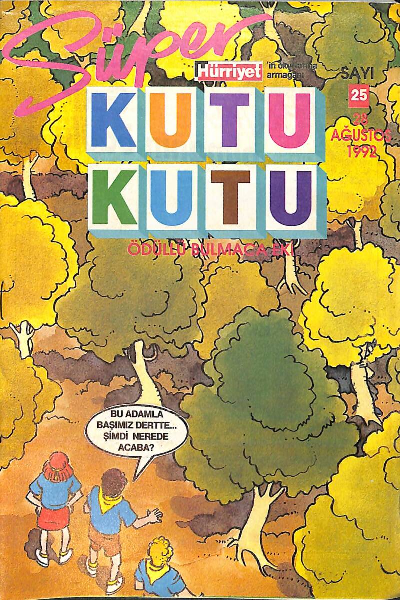 Hürriyet Süper Kutu Kutu Bulmaca Sayı 25 - 28 Ağustos 1992 NDR93992 - 1